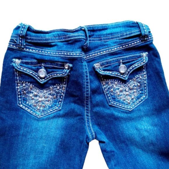 Embellished Blue Jeans Size 7 - Picture 1 of 3